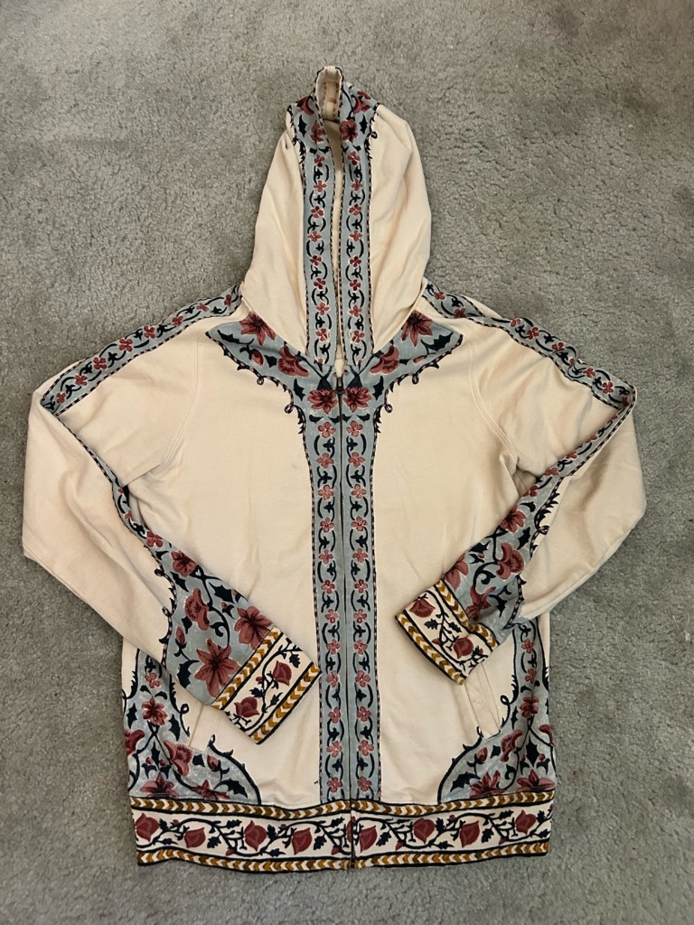 Lucky Brand Cream Jacket with Subtle Tan Stitching